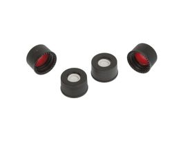 WISP 48 Caps and Septa, Top Hat, 13-425 Black Top Hat PTFE/Sil Septa Pack of 1000