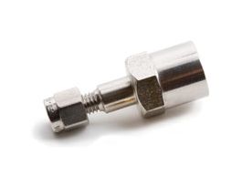 Flip Seal Dual Vespel Ring Inlet Seal Kit, Includes Adaptor and 1.2mm ID Gold Plated DVR Inlet Seal