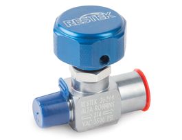 Sample Cylinder Valve, 1/4" Male NPT x 1/4" Female NPT 3500psig DOT press rating, Sulfinert