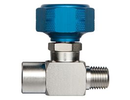 Sample Cylinder Valve UHP, 1/4" Male NPT x 1/4" Female NPT 5000psig DOT press rating, Stainless Steel