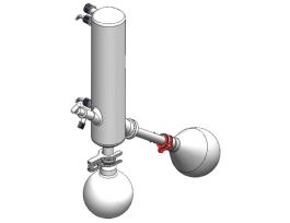 Glassware set: Vertical coiled condenser, 1000ml evaporating flask NS 24/40 and 1000ml receiving flask KS 35/20