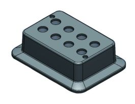 Block, used for 5mL tubes, 8 holes