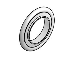 Adaptive Centering Ring, ISO-KF, NW40 to NW32, Buna-N O-ring, Aluminum