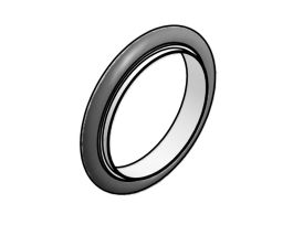Centering Ring Seal Assembly, ISO-KF, NW50, Viton O-ring, Aluminum