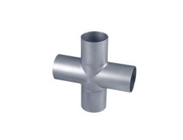 4-Way Cross Fitting, Buttweld, 0.5 inch O.D., 304 Stainless Steel