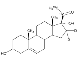 17alpha-Hydroxypregnenolone-20,21-13C2,16,16-d298 atom % D, 99 atom % 13C, 98% (CP)