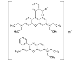 Rhodanile BlueA complex of Nile Blue and Rhodamine B., Dye content 75 %