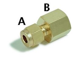 Swagelok(R) Connector to Female NPTSwagelok(R), 200-7-4, brass, 1/8 in. Swagelok, 1/4 in. female NPT