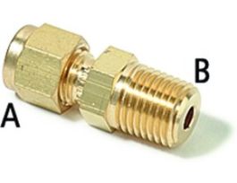 Swagelok(R) Connector to Male NPTstainless steel, 1/8 in. Swagelok, 1/8 in. male NPT, 200-1-2