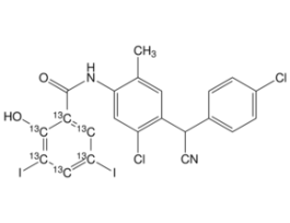 Closantel-(benzoyl ring-13C6)VETRANAL(TM), analytical standard