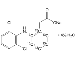 Diclofenac-(acetophenyl ring-13C6) sodium salt hemi(nonahydrate)VETRANAL(TM), analytical standard