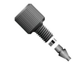 Ultra-High Performance Fingertight FittingsPEEK (LiteTouch micro ferrule (black), 1/32 in.), for use with (1/32&#34; tubing), pkg of 10 ea