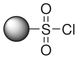 Sulfonyl chloride, polymer-bound70-90 mesh, extent of labeling: 2.5-3.0 mmol/g loading, 8.5 % cross-linked with divinylbenzene