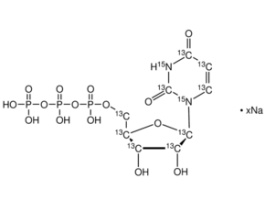 Uridine-13C9,15N2 5'-triphosphate sodium salt solution98 atom % 15N, 98 atom % 13C, 90% (CP), 100 mM in 5 mM Tris HCl 10MG