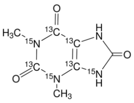 1,3-Dimethyluric acid-2,4,5,6-13C4-1,3,9-15N399 atom % 13C, 98 atom % 15N, 98% (CP) 1MG