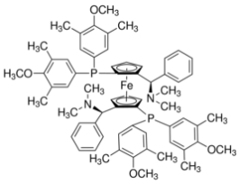 (SP,S'P)-1,1'-Bis[bis(4-methoxy-3,5-dimethylphenyl)phosphino]-2,2'-bis[(R)-alpha-(dimethylamino)benzyl]ferrocene>=97% 1G