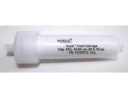 Supel(TM)Flash Cartridge40-63 mum, matrix active group silica, bed wt. 12 g, for use with Isco and Analogix flash systems