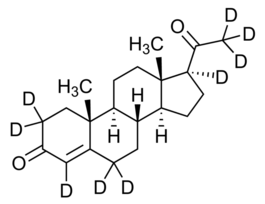 Progesterone-D9 solution100 mug/mL in acetonitrile, ampule of 1 mL, certified reference material