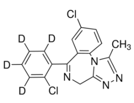 Triazolam-d4 solution100 mug/mL in methanol, ampule of 1 mL, certified reference material