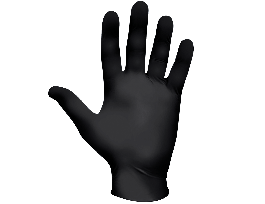 NITRILE UNSUPPORT BIO-DEGRADABLE DISP; BLK