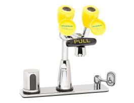 Eyesaver® SEF-1825 AC Op. Sensor Eyewash Faucet with Under-counter Mixing Valve & Manual Override