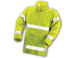 Comfort-Brite® Jacket - Attached Hood - Silver Reflective Tape