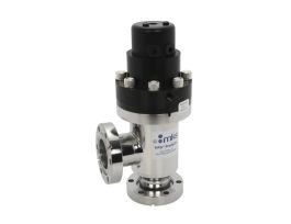 UHV Isolation Valve, NW40, 2.75 in. CF, Angle Ports, Viton/Copper, Pneumatic