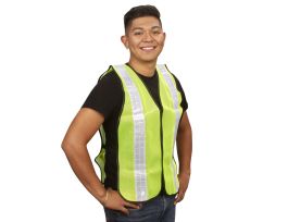 COR-BRITE®, GENERAL PURPOSE, TYPE O, NON-RATED, MESH VEST, HOOK & LOOP CLOSURE, 2-INCH SILVER REFLECTIVE TAPE