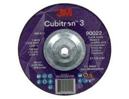 3M™ Cubitron™ 3 Cut and Grind Wheel, 90022, 36+, T27, 7 in x 5/32 in x 5/8 in-11 (180 x 4.2 mm x 5/8-11 in), ANSI, 10 ea/Case