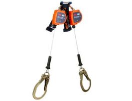 3M™ DBI-SALA® Nano-Lok™ edge Twin-Leg Personal Self-Retracting Lifeline 3500276, Galvanized Cable, 8 ft