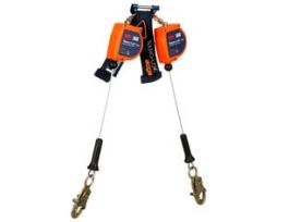 3M™ DBI-SALA® Nano-Lok™ Edge Twin-Leg Personal Self Retracting Lifeline 3500279, Cable, Steel Snap Hook, 8 ft., Class 2, ANSI
