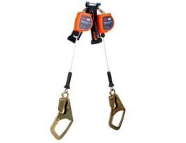 3M™ DBI-SALA® Nano-Lok™ Edge Twin-Leg Personal Self-Retracting Lifeline 3500281, Cable, Steel Rebar Hook, 6 ft., Class 2, ANSI