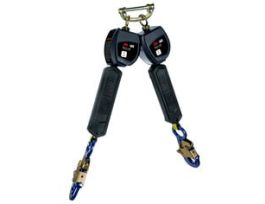 3M™ DBI-SALA® Nano-Lok™ Personal Twin-Leg Self Retracting Lifeline, Web Swivel Snap Hook, 3100547, 6 ft., Class 1, ANSI
