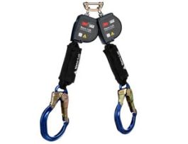 3M™ DBI-SALA® Nano-Lok™ Arc Flash Twin-Leg Personal Self-Retracting Lifeline 3100588, Kevlar® Fiber Web, 8 ft