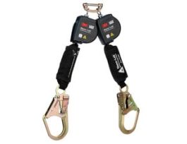 3M™ DBI-SALA® Nano-Lok™ Arc Flash Twin-Leg Personal Self-Retracting Lifeline 3100584, Kevlar® Fiber Web, 8 ft