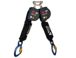 3M™ DBI-SALA® Nano-Lok™ Arc Flash Twin-Leg Personal Self-Retracting Lifeline 3100586, Kevlar® Fiber Web, 8 ft