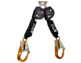 3M™ DBI-SALA® Nano-Lok™ Arc Flash Twin-Leg Personal Self-Retracting Lifeline 3100587, Kevlar® Fiber Web, 8 ft