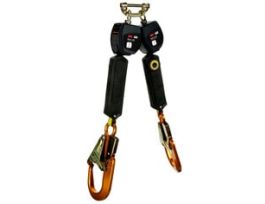 3M™ DBI-SALA® Nano-Lok™ Personal Twin-Leg Self Retracting Lifeline, Web Aluminum Snap Hook, 3100548, 6 ft., Class 1, ANSI