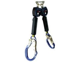 3M™ DBI-SALA® Nano-Lok™ Personal Twin-Leg Self Retracting Lifeline, Web Aluminum Rebar Hook, 3100553, Blue, 6 ft., Class 1, ANSI
