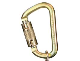 3M™ Double Locking Snap Hook 2000161, Clear Zinc Plated Steel, 3600 lb Gate, 3/4 in Throat