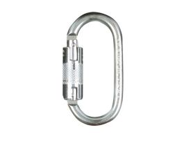3M™ Self-Closing/Triple Locking Carabiner 2000192, Zinc Plated Steel, 19 mm Gate