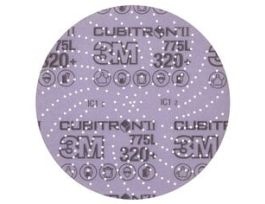 3M Xtract™ Cubitron™ II Film Disc 775L, 320+, 8 in, Die 800LG, 50/Carton, 250 ea/Case