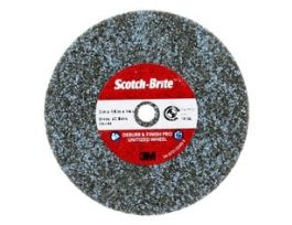 Scotch-Brite™ Deburr & Finish Pro Unitized Wheel, DP-UW, 9C Extra Coarse+, 3 in x 1/8 in x 1/4 in, 40 ea/Case