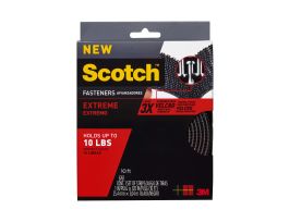 Scotch™ Extreme Fasteners RF6761, 1 in x 10 ft (25,4 mm x 3,04 m) Black 1 Set of Strips