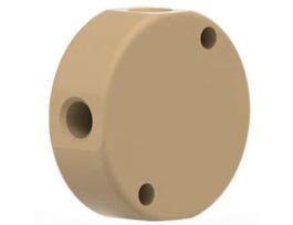 Low-Pressure Manifold Body, Natural PEEK, 5 Port, 0.040" Bore, 1/16" OD Tubing, 1/4-28 Flat Bottom; 1/EA