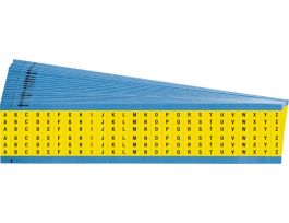 Consecutive Letters Wire Markers  Vinyl Cloth, A to Z Black on Yellow 650 Total