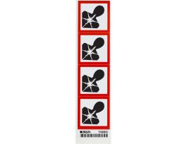 GHS Health Danger Picto Labels: Paper, Black/Red on White, 2" H x 2" W