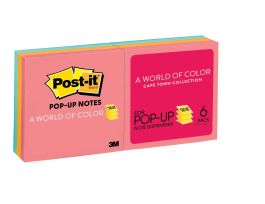 Post-it® Pop-up Notes R330-AN, 3 in x 3 in (76 mm x 76 mm) Cape Town Collection