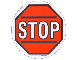 Floor Sign, 17" Dia x 0.011" D, Polyester