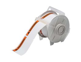 All Weather Permanent Adhesive Vinyl Labels for GlobalMark Printer - 2.25" x 3.25" ANSI WARNING Header
